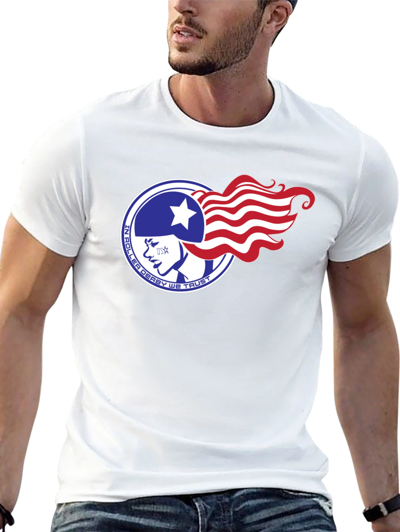 Roller Derby T-Shirt - USA Patriotic Design