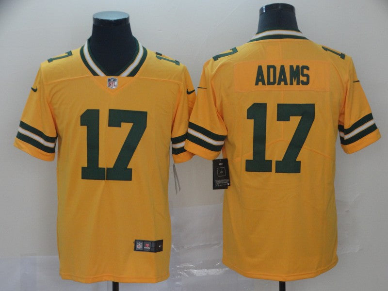 Men's Green Bay Packers Davante Adams #17 Yellow Inverted Legend Jerseys