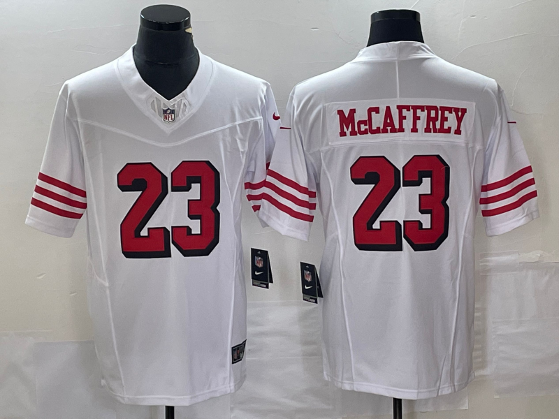 Men's San Francisco 49ers Christian McCaffrey #23 White Game Jerseys