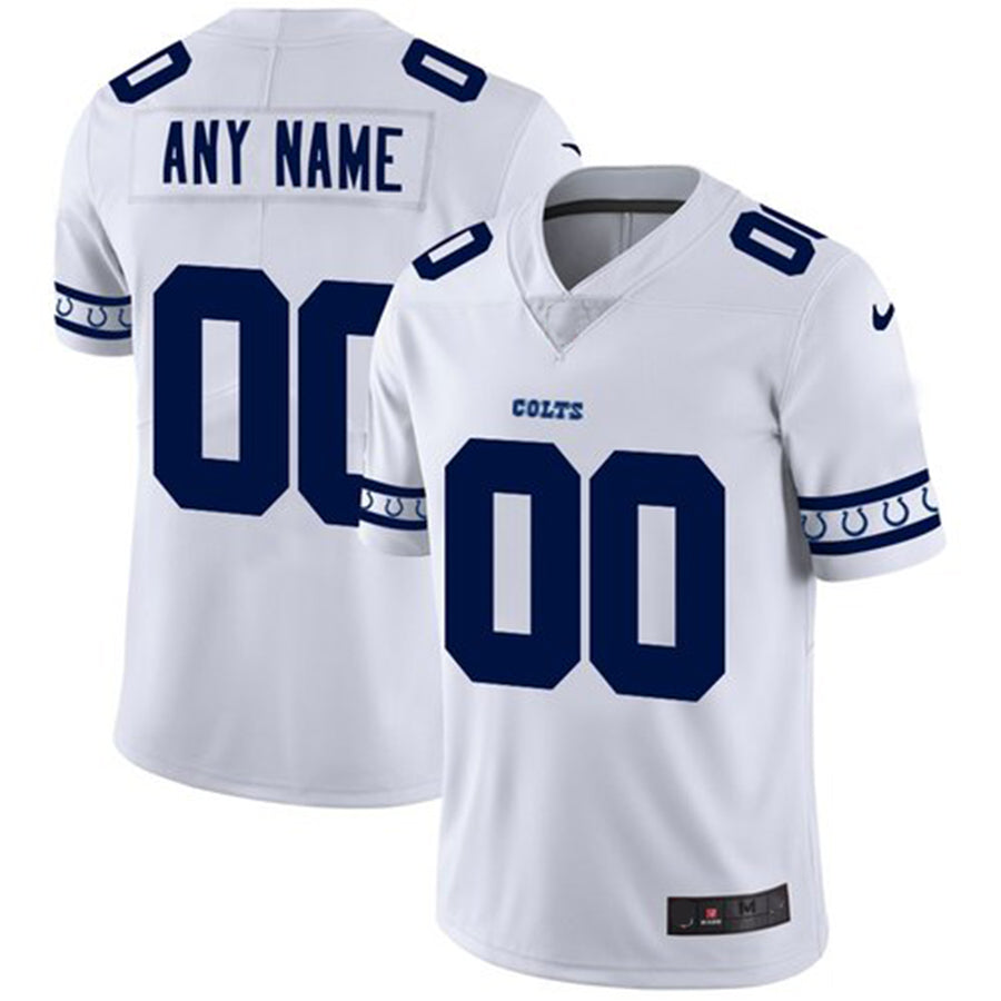 Custom1 Indianapolis Colts White Team Logo Vapor Limited Jerseys Stitched American Football Jerseys