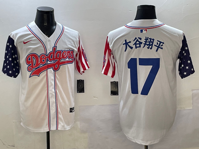 Men's Los Angeles Dodgers Shohei Ohtani White Replica Team Jerseys