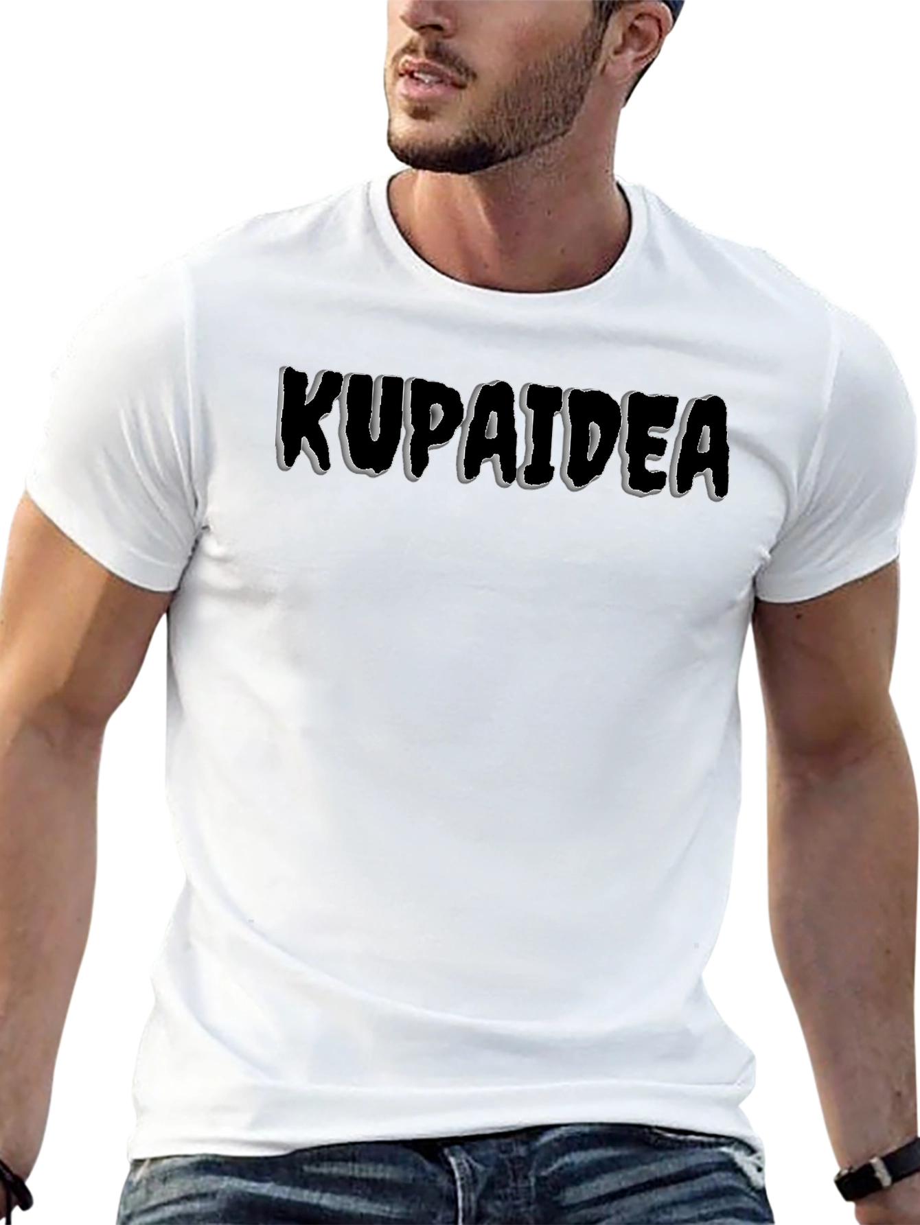 Kupaidea Black Graphic Tee - Mens Trendy T-Shirt