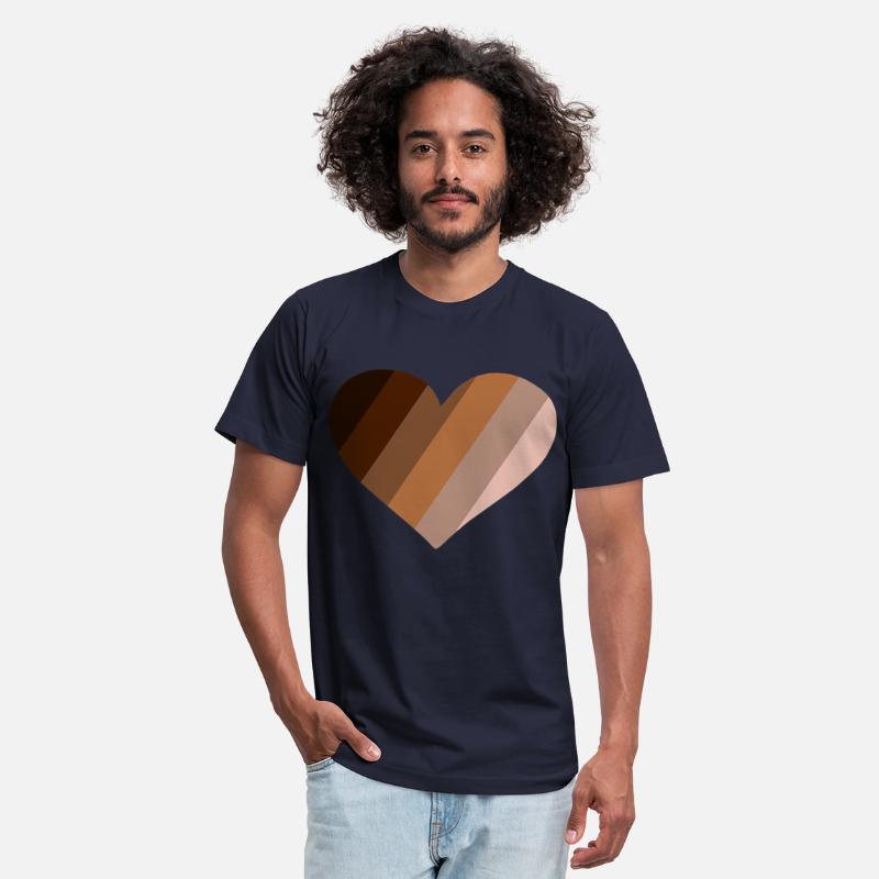 BLM Black Lives Matter Heart rainbow in shades of