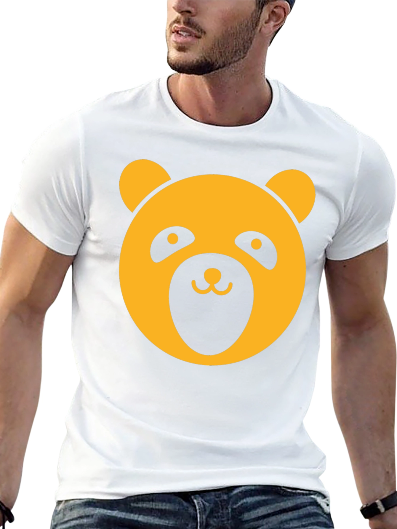Panda Graphic Tee - Black Crew Neck T-Shirt