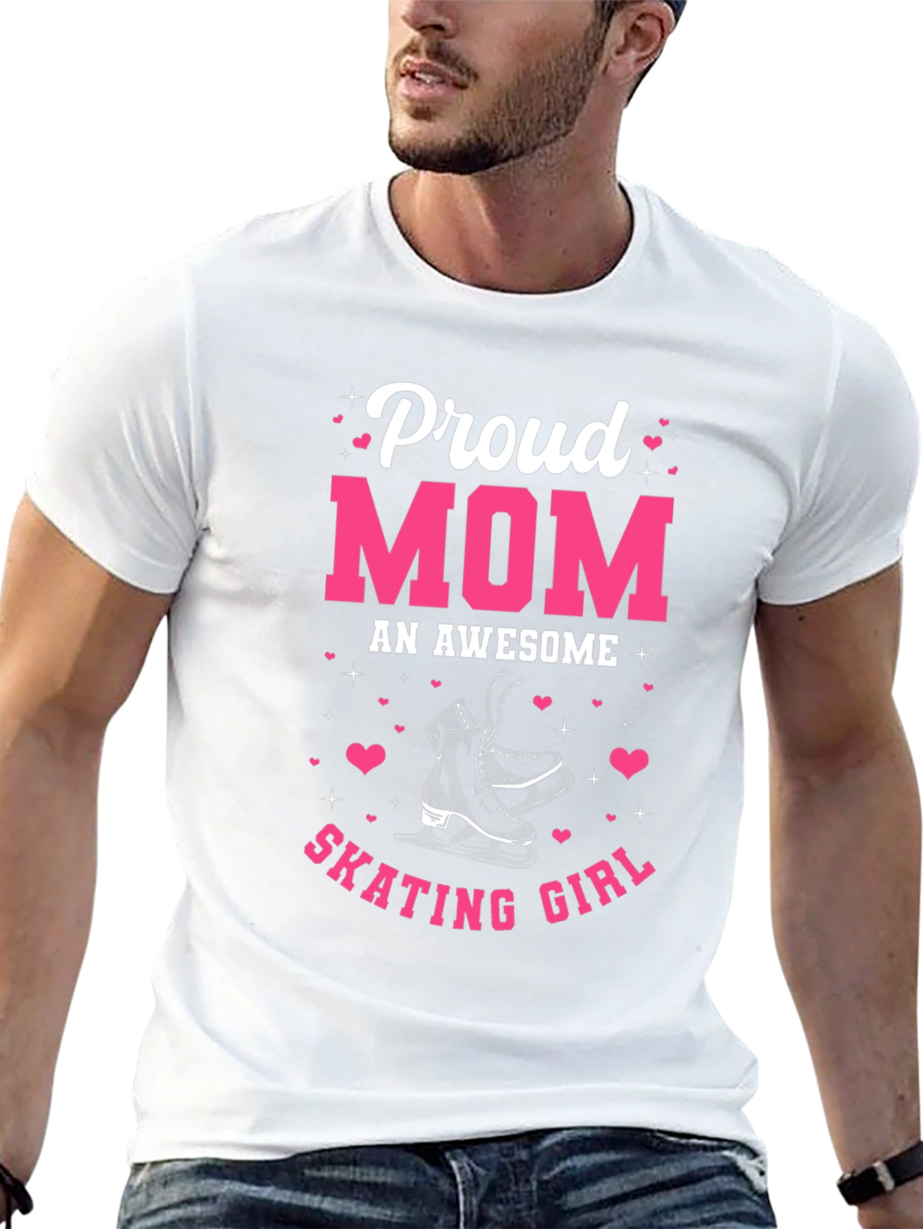 Proud Mom of Skating Girl Graphic T-Shirt