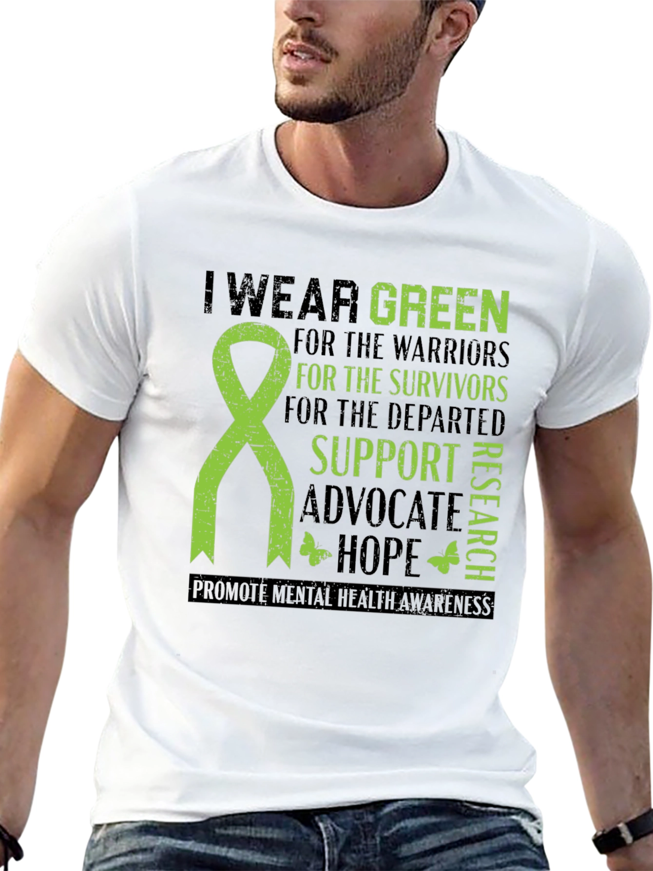 Green Mental Health Awareness T-Shirt