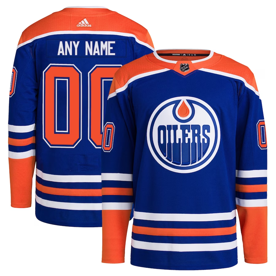 Men's Edmonton Oilers Royal Home Primegreen Authentic Pro Custom Jerseys