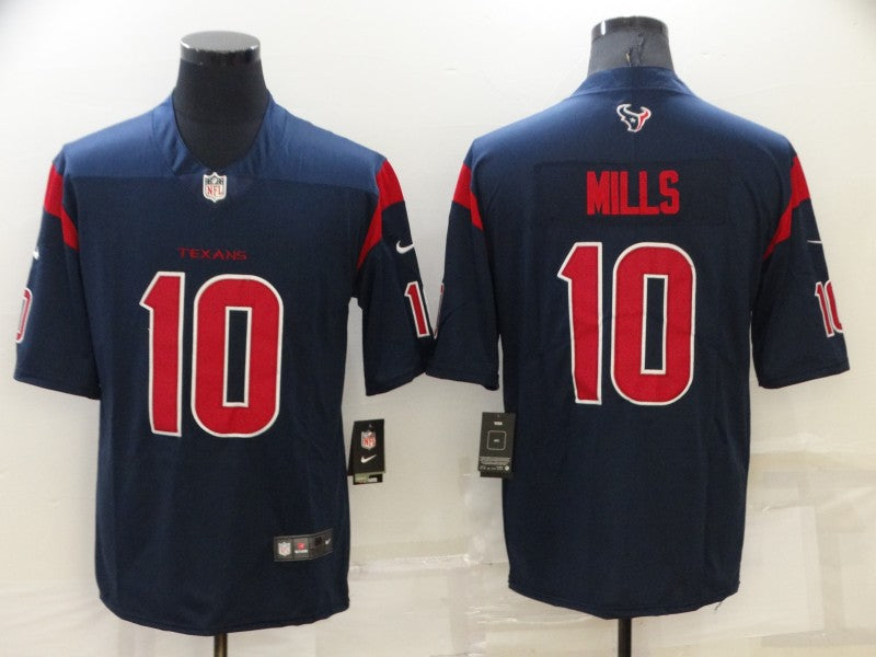 Men's Houston Texans Davis Mills #10 Navy Player Jerseys