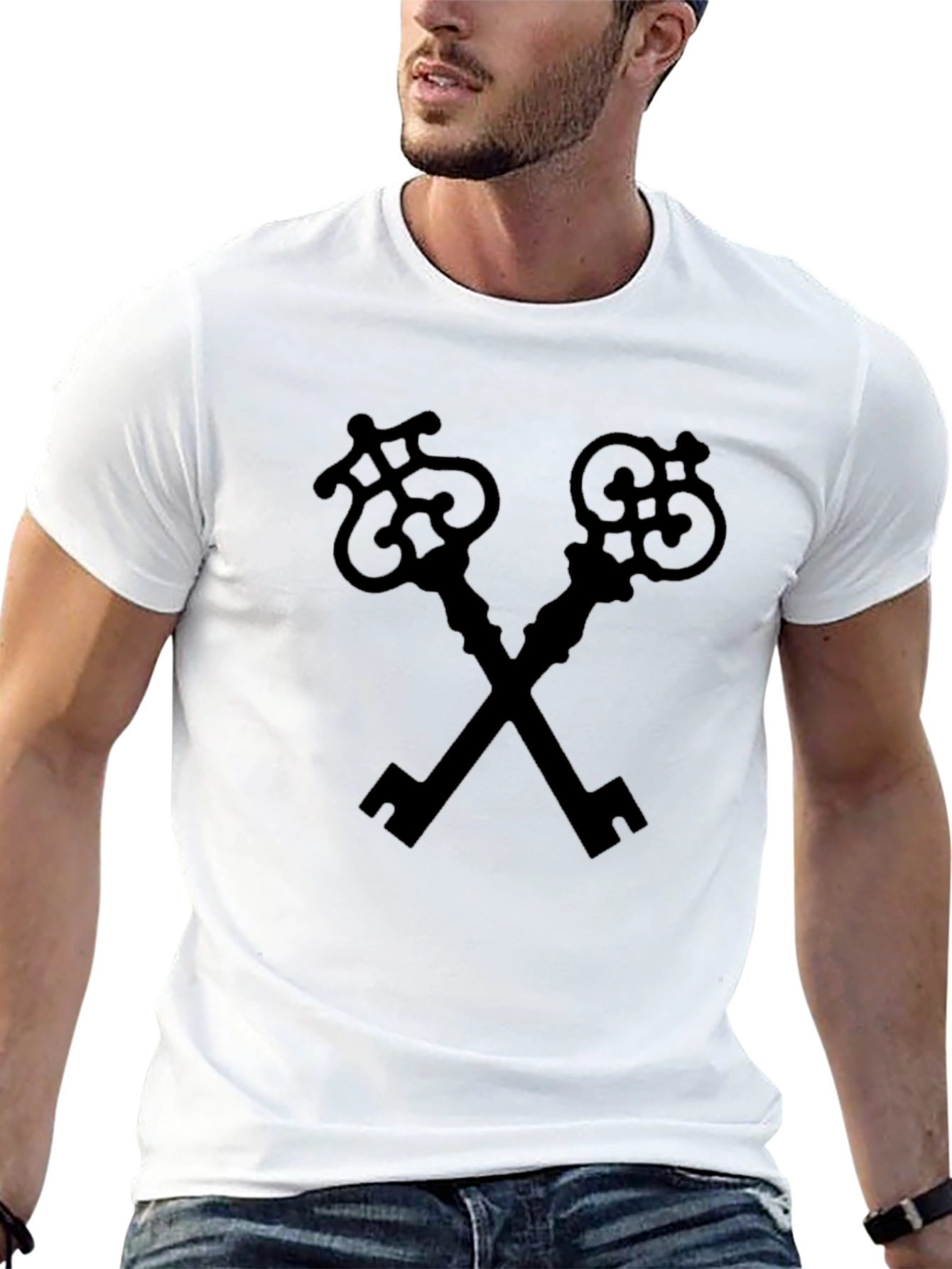 Crossed Keys Graphic Tee - Classic Style