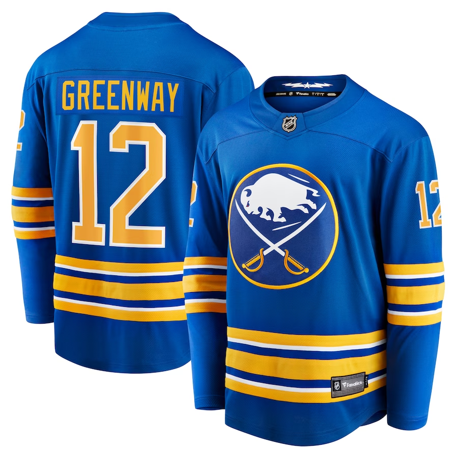 Men's Buffalo Sabres Jordan Greenway #12 Royal Replica Player Jerseys