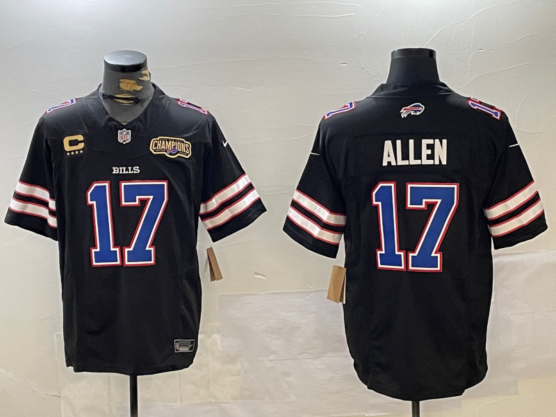 Men's Buffalo Bills Josh Allen #17 Black Vapor F.U.S.E. Limited Jerseys