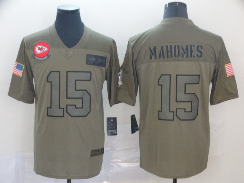 Men's Kansas City Chiefs Patrick Mahomes Brown Player Game Jerseys