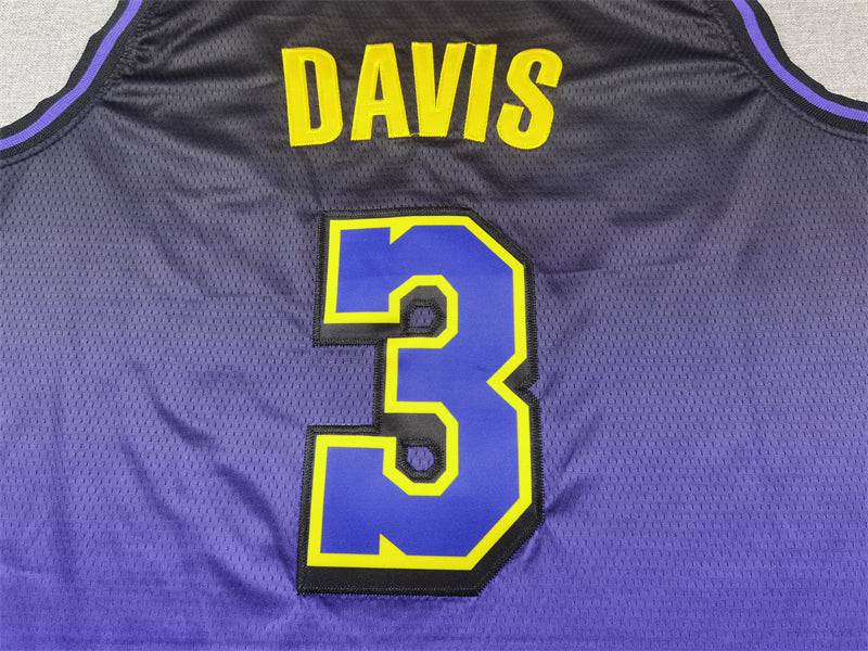 Men's Los Angeles Lakers Anthony Davis #3 Purple 2024/25 Swingman Jerseys - City Edition