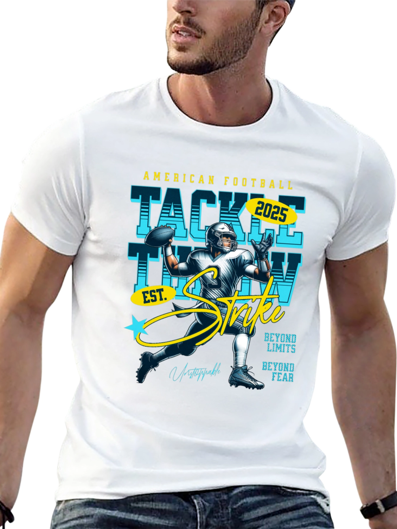 American Football T-Shirt: Tackle Throw Strike