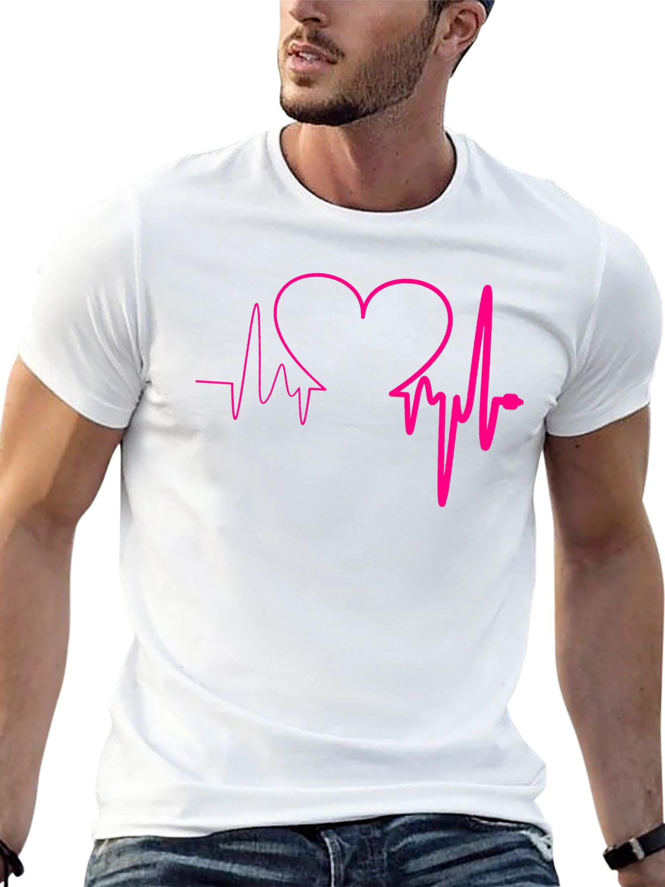Heartbeat Heart Graphic T-Shirt