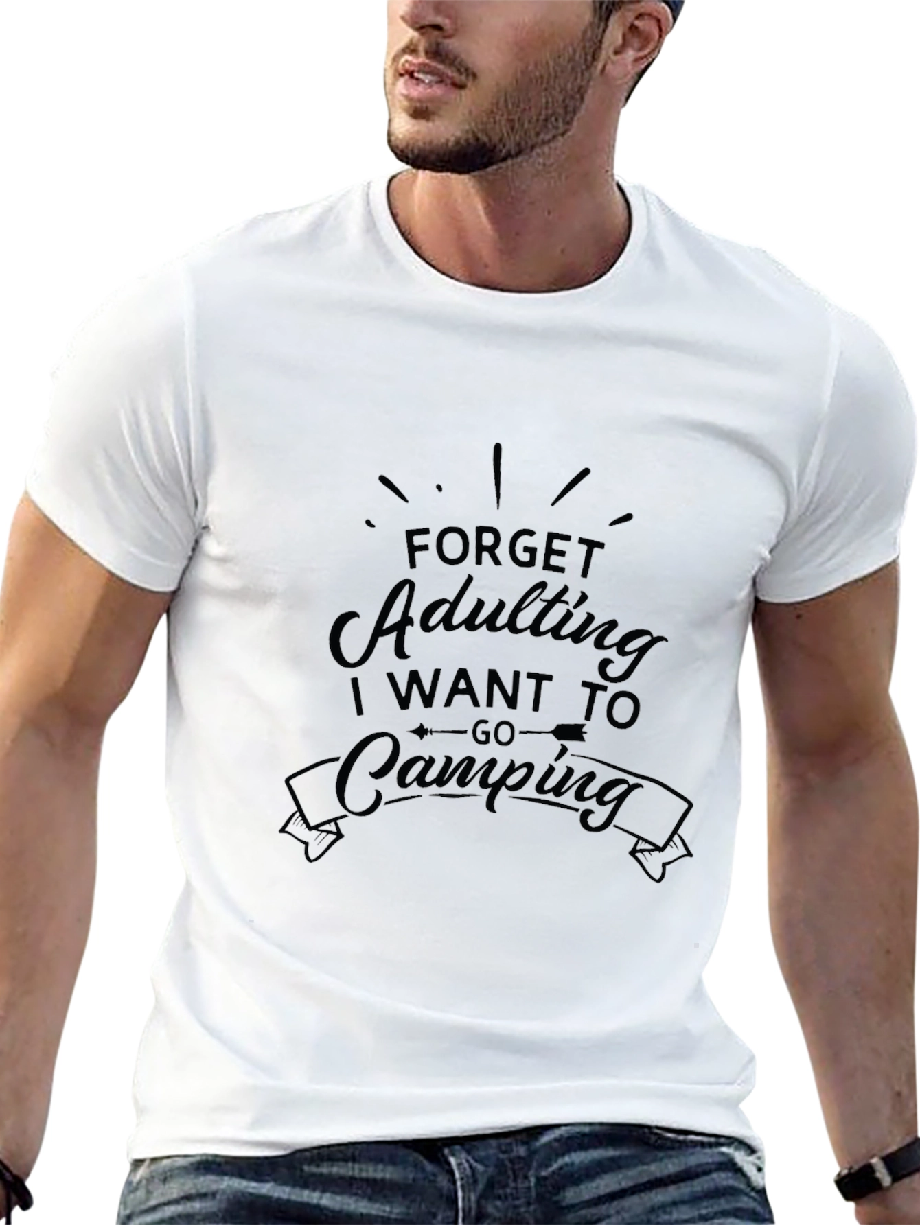 Forget Adulting Lets Go Camping Graphic T-Shirt