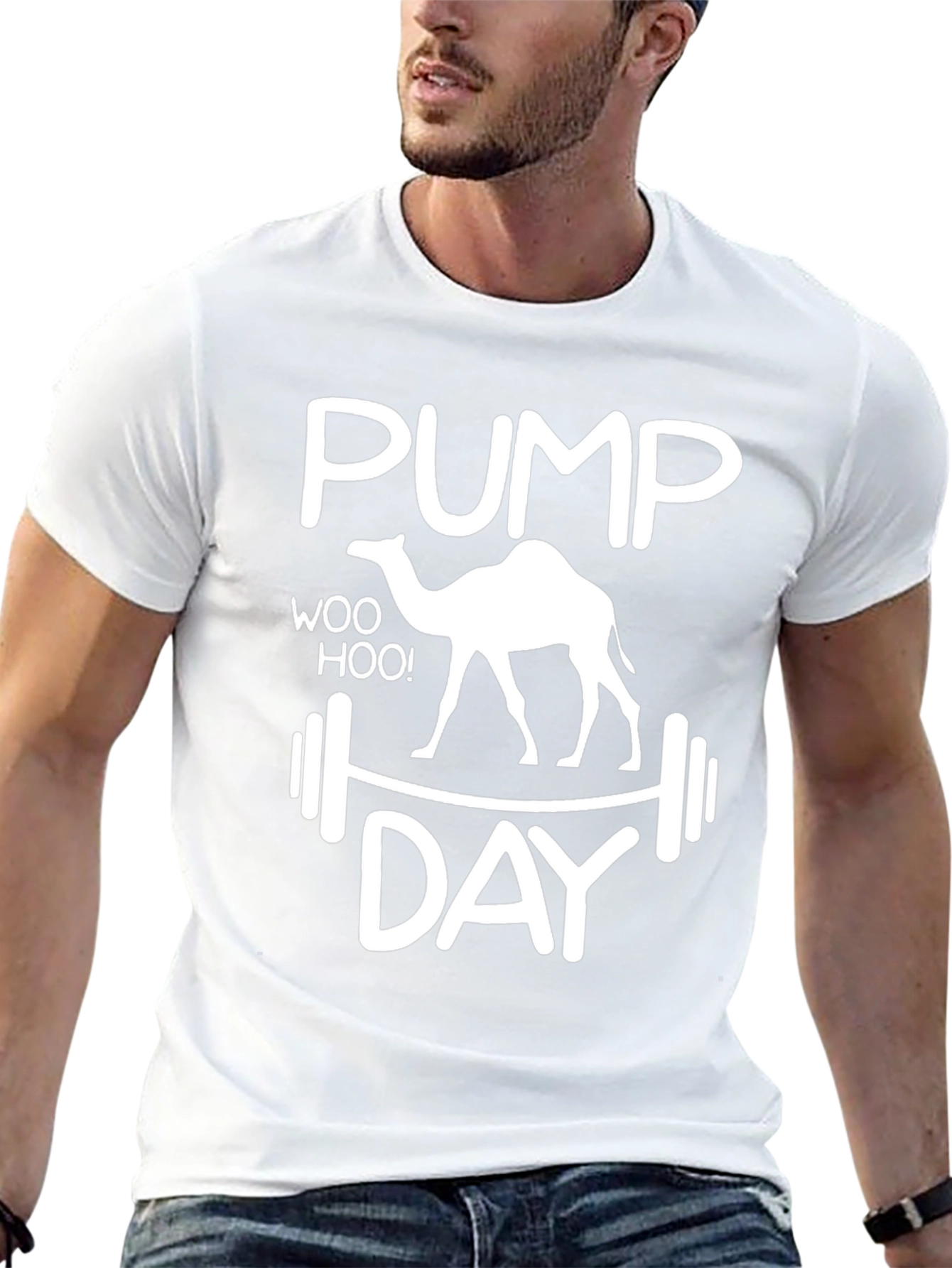 PUMP DAY Camel Graphic T-Shirt