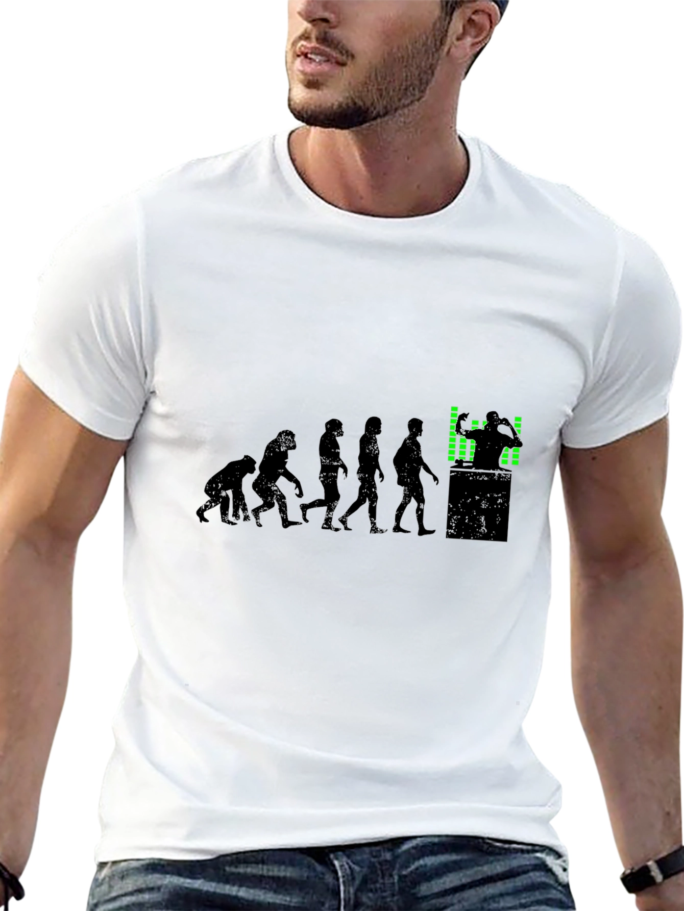 DJ Evolution Graphic T-Shirt - Black Short Sleeve