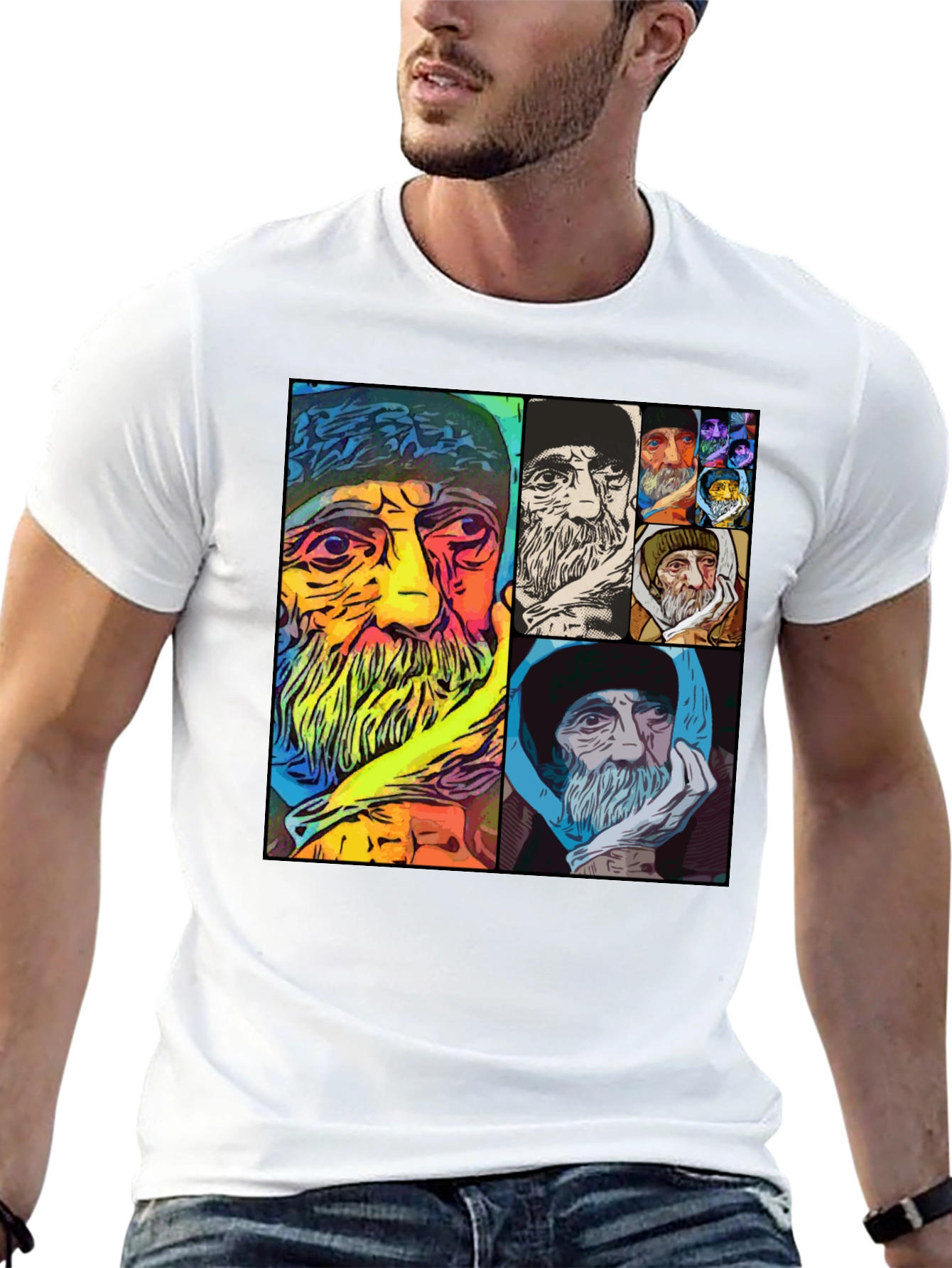 Unique Artistic Portrait Collage T-Shirt