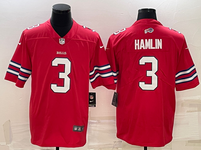 Men's Buffalo Bills Damar Hamlin #3 Red Game Jerseys