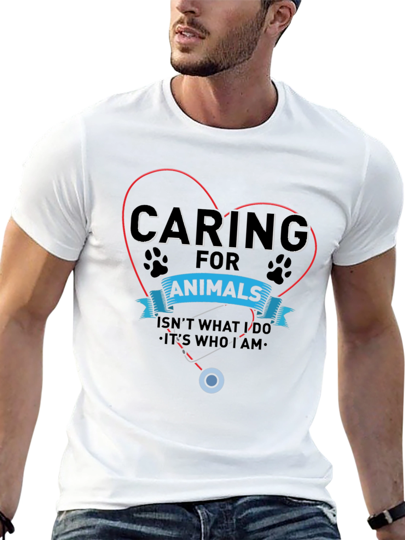 Caring for Animals T-Shirt: Veterinary Love Tee