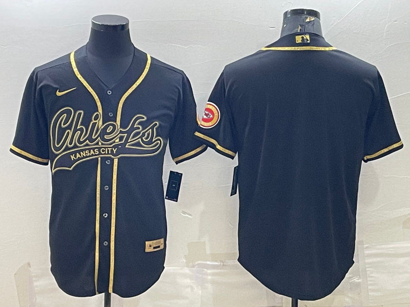 Men's Kansas City Chiefs Black Blank Game Jerseys
