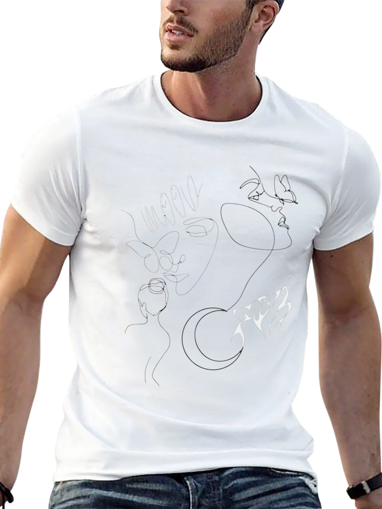 Wolf Howling at Moon Graphic T-Shirt