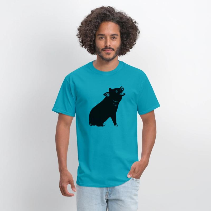 Cheerful pig Shadow image