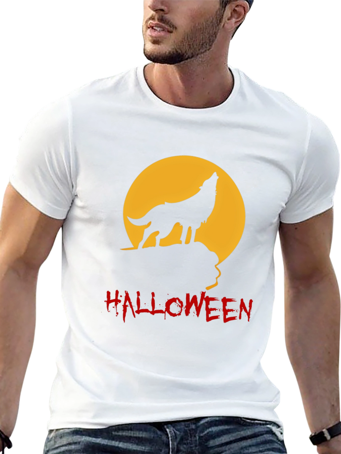 Halloween Wolf Moon Graphic Tee