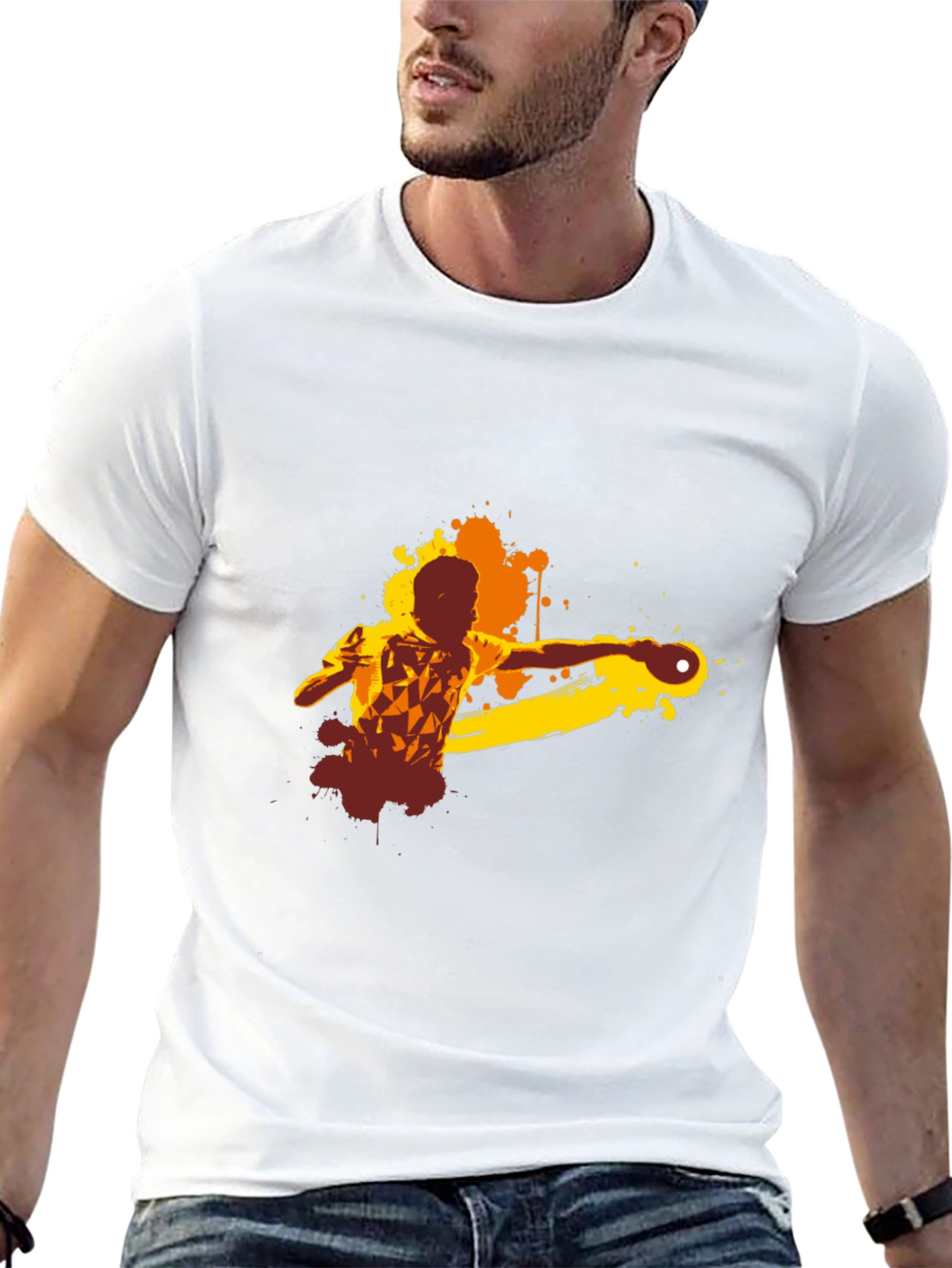 Ping Pong Graphic Tee - Sporty Black T-Shirt