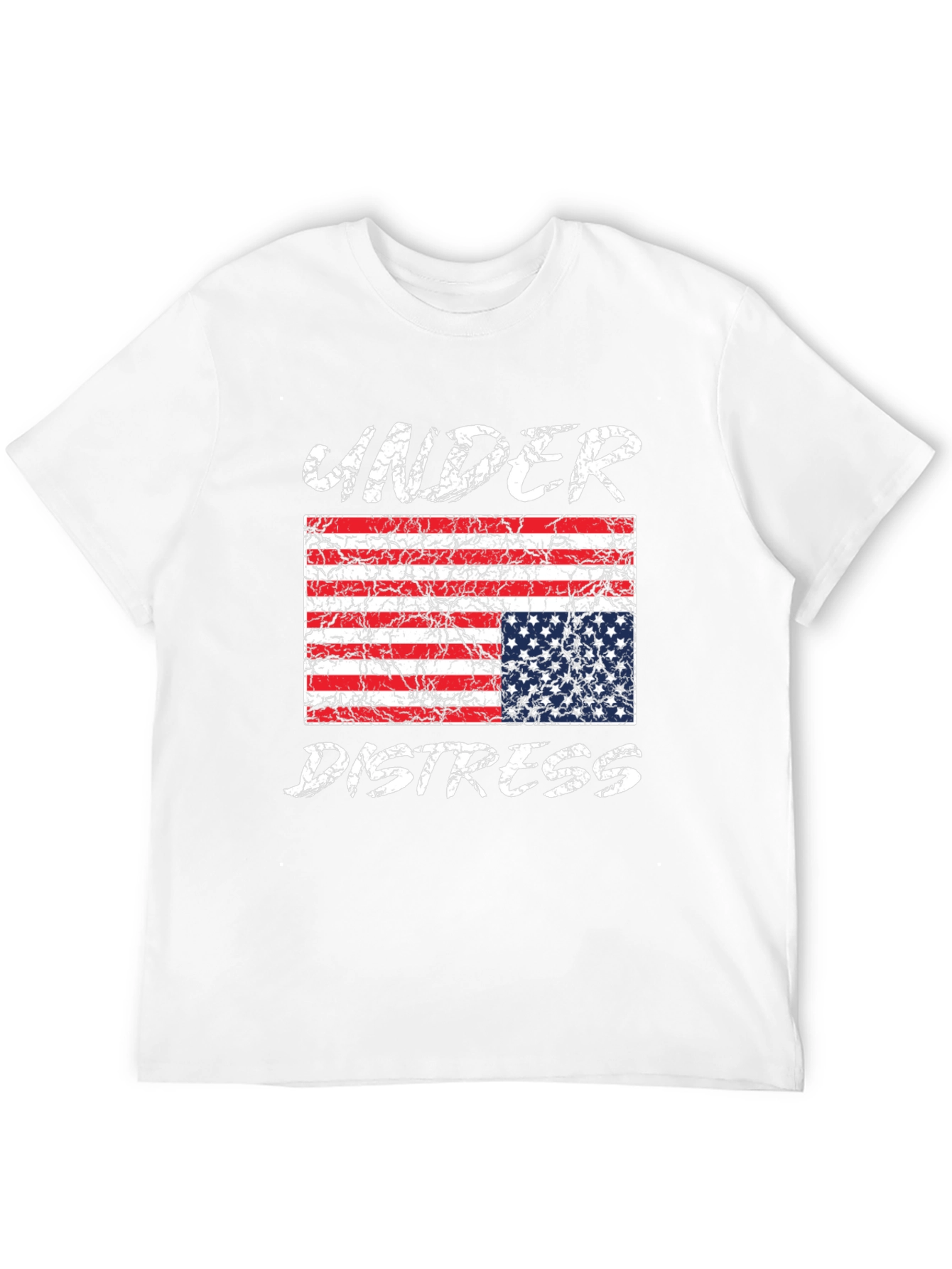 Under Distress American Flag Graphic T-Shirt