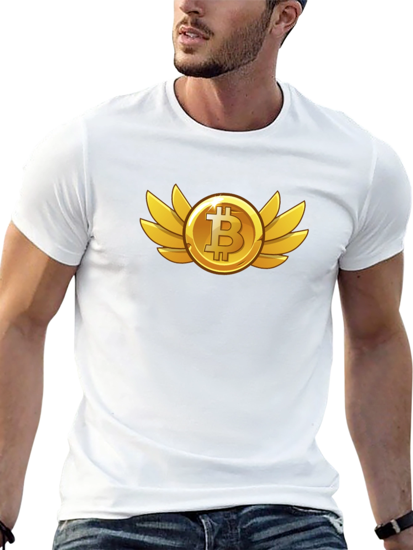 Bitcoin Wings Graphic Tee - Crypto Fan Apparel