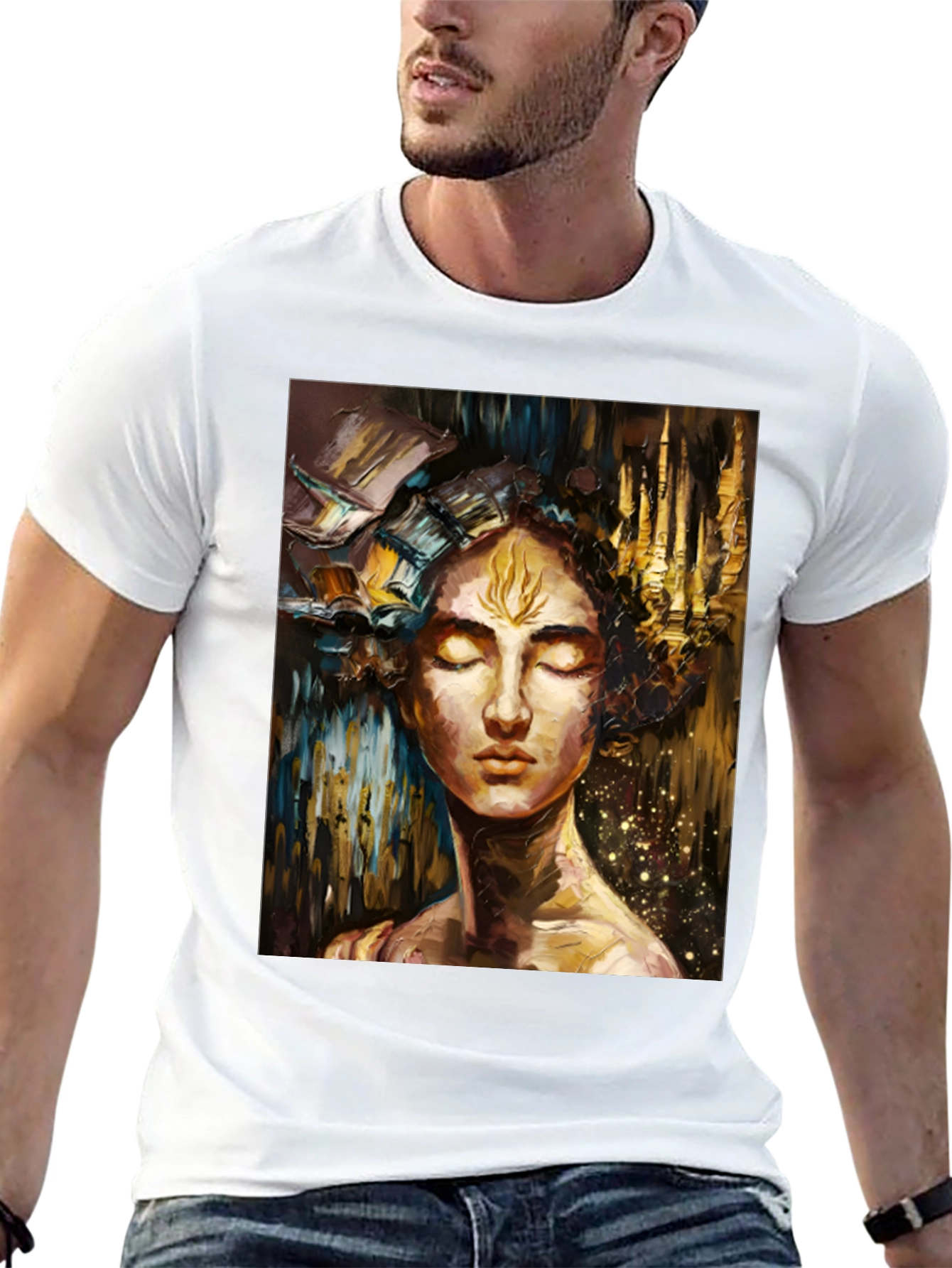 Abstract Art Print Black Unisex T-Shirt