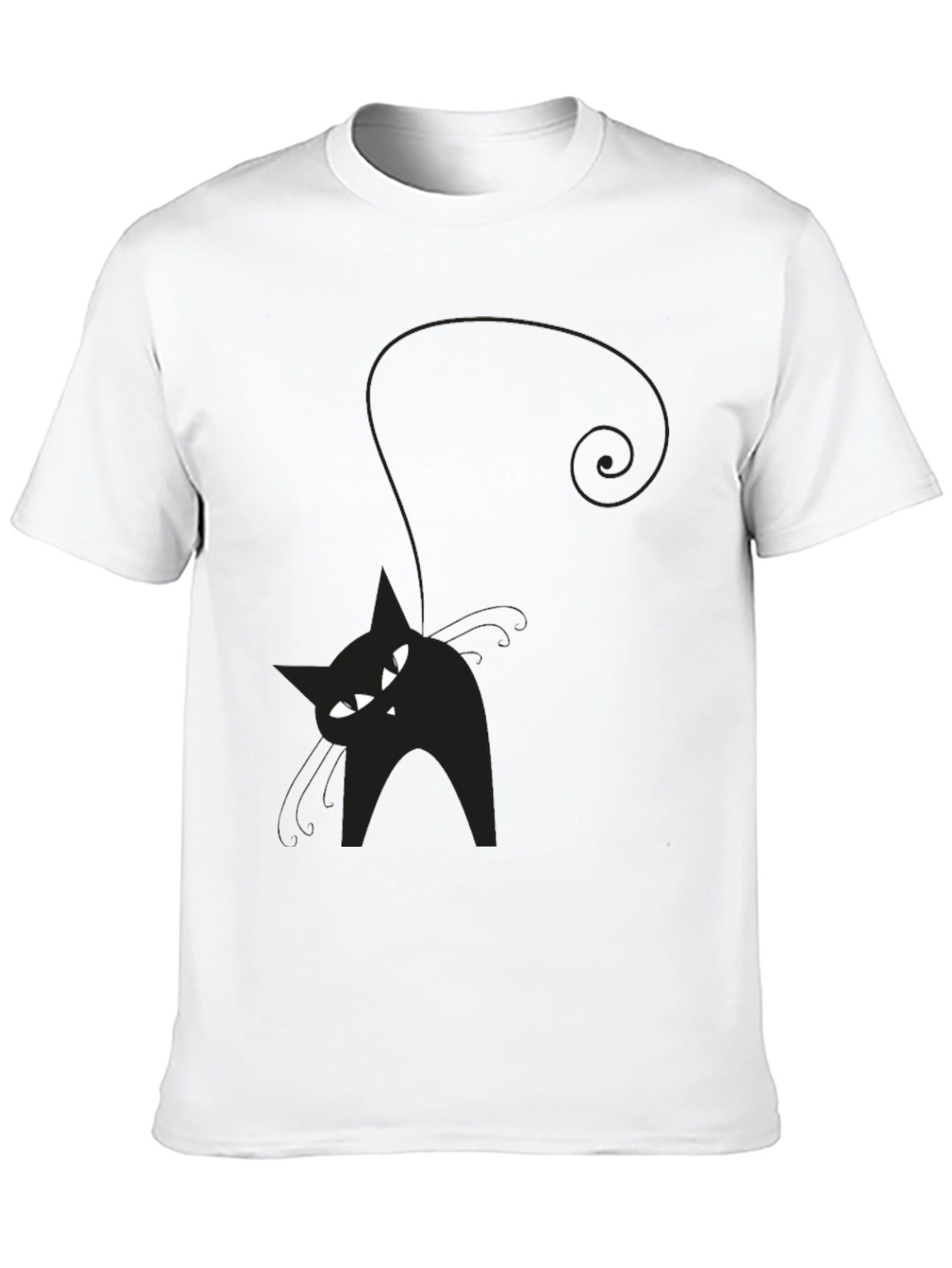 Black Cat Graphic Tee - Halloween Style