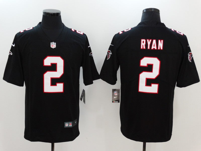 Men's Atlanta Falcons Matt Ryan #2 Black Game Jerseys
