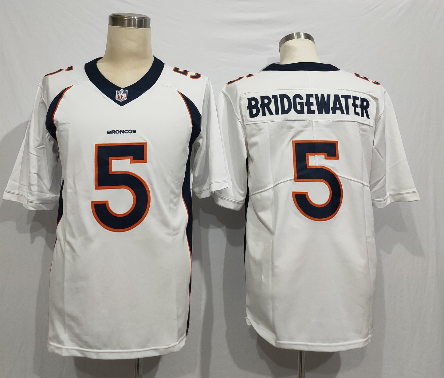 Men's Denver Broncos Teddy Bridgewater #5 White Game Jerseys