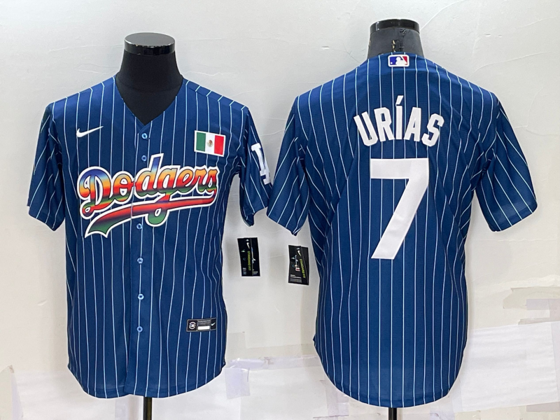 Men's Los Angeles Dodgers Julio Urias #7 Blue Fashion Stitched Jerseys