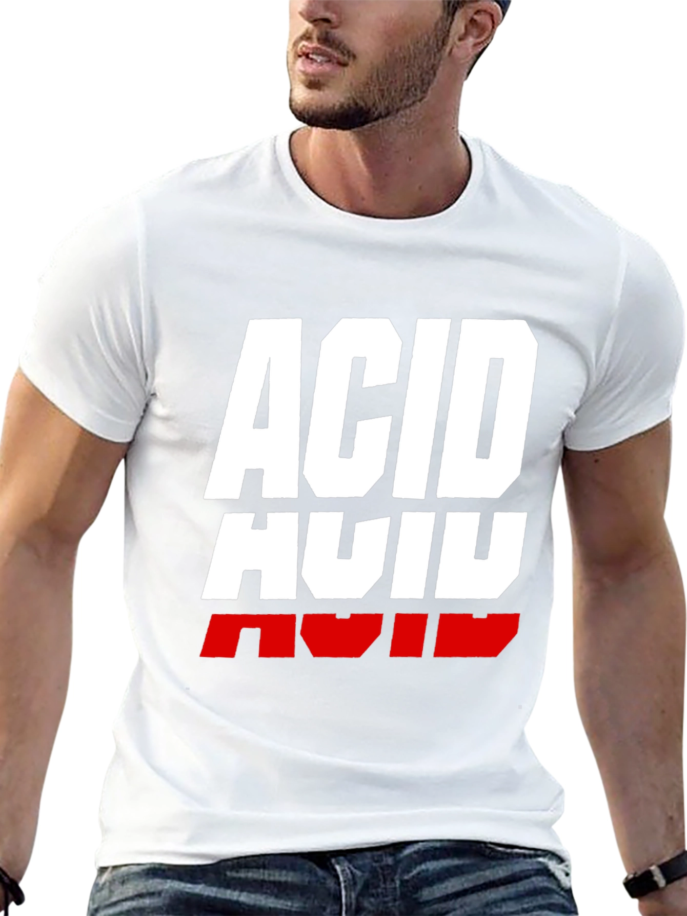 Acid Graphic Print T-Shirt - Black