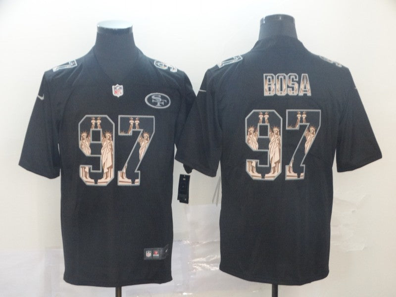 Men's San Francisco 49ers #97 Nick Bosa Black Team Game Jerseys