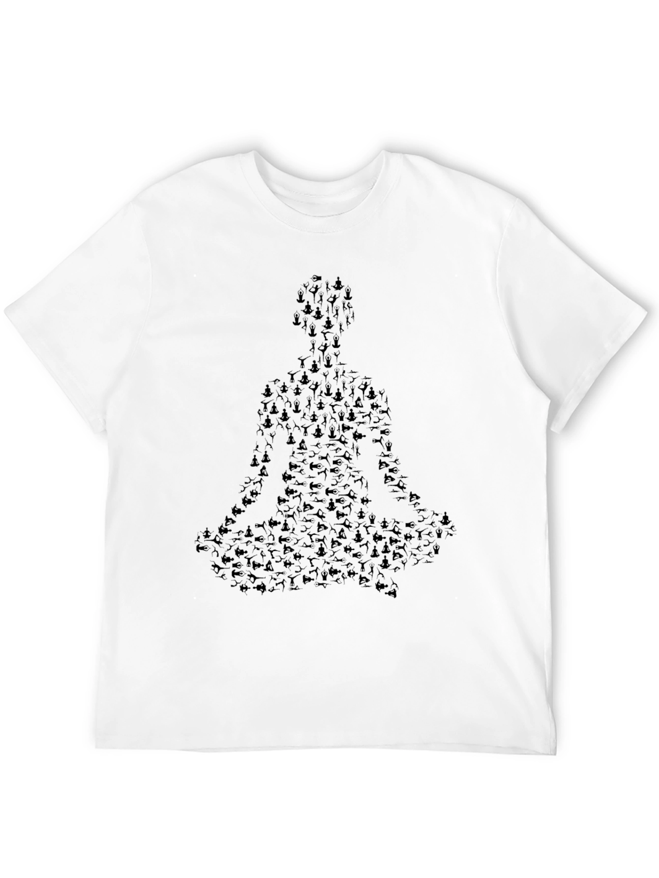 Yoga Pose Meditating T-Shirt - Unisex Black Tee