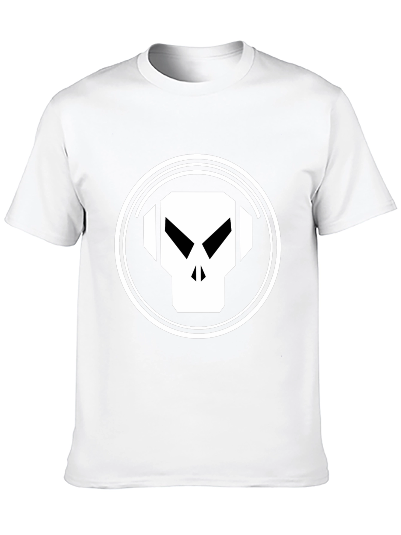 Skull Headphones Graphic Tee - Black Cotton Blend