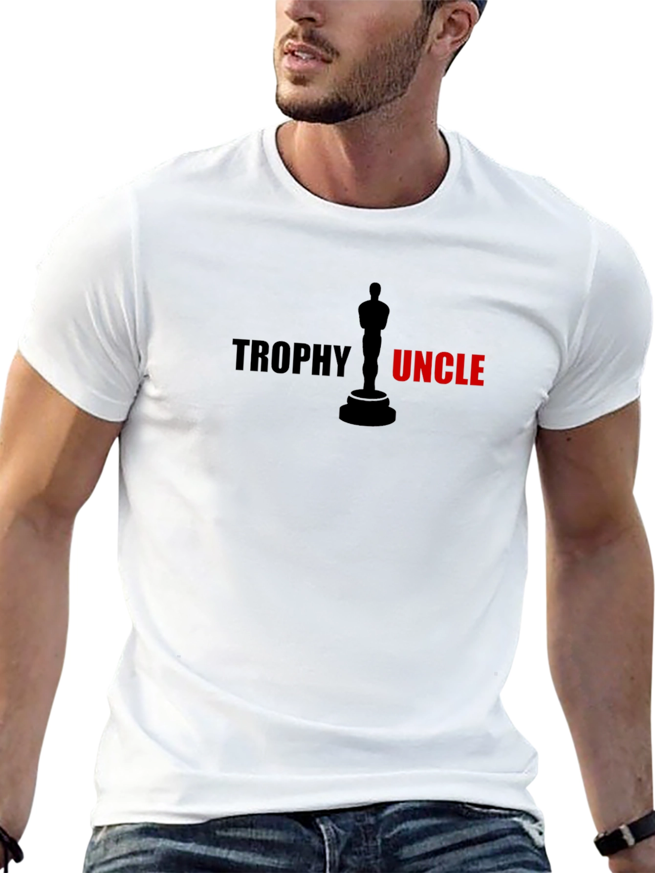 Trophy Uncle Graphic T-Shirt - Black