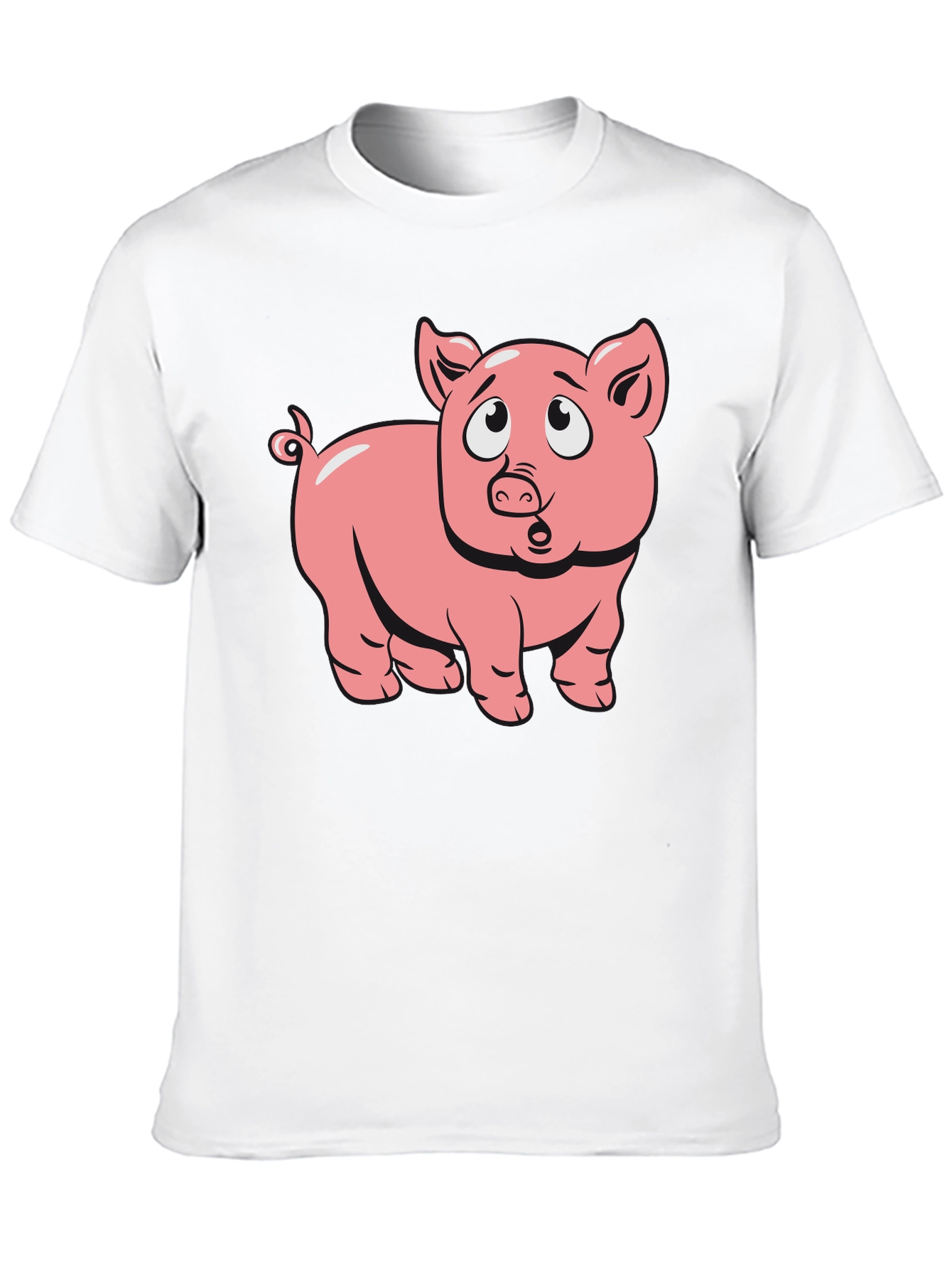 Pig Cartoon Graphic T-Shirt