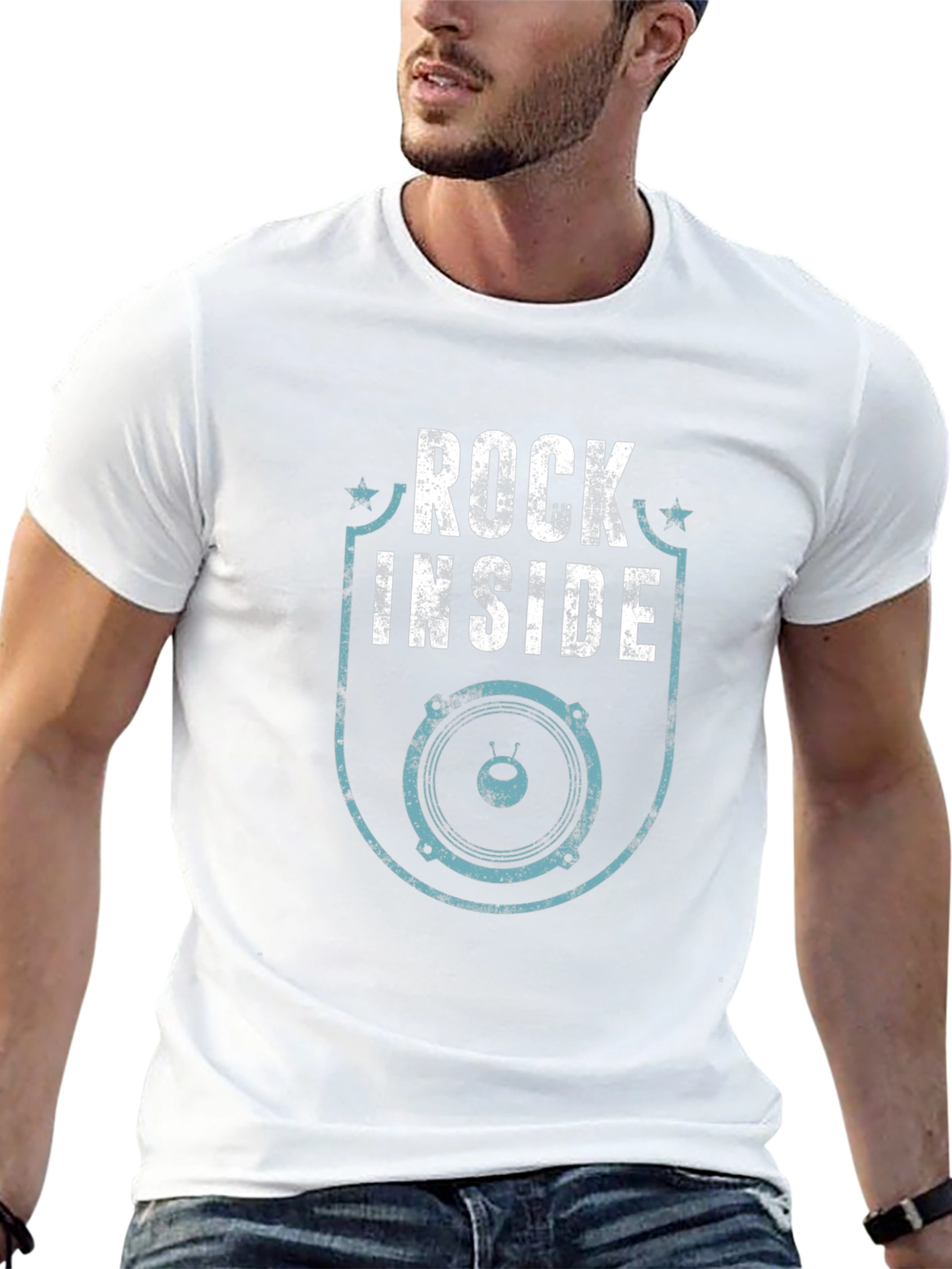 Rock Inside Graphic Tee - Mens Black T-Shirt