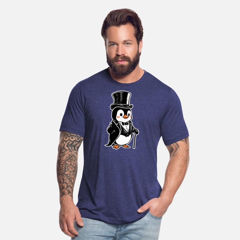 Dapper Penguin in Top Hat and Tuxedo