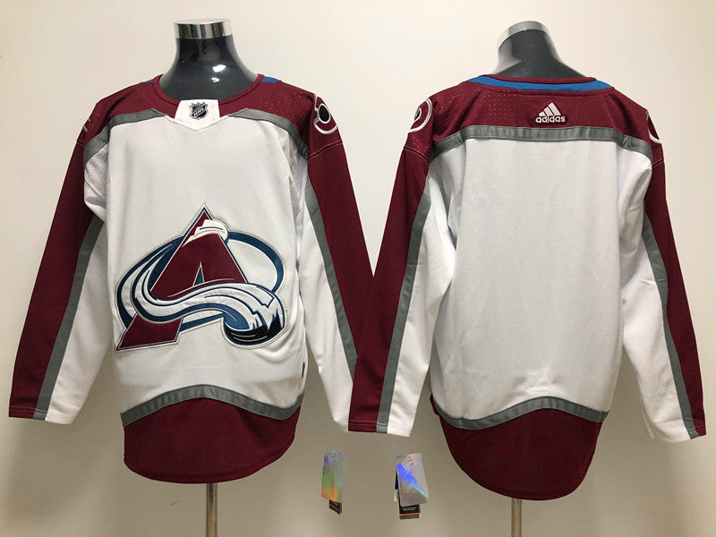 Men's Colorado Avalanche White Away Primegreen Authentic Blank Jerseys