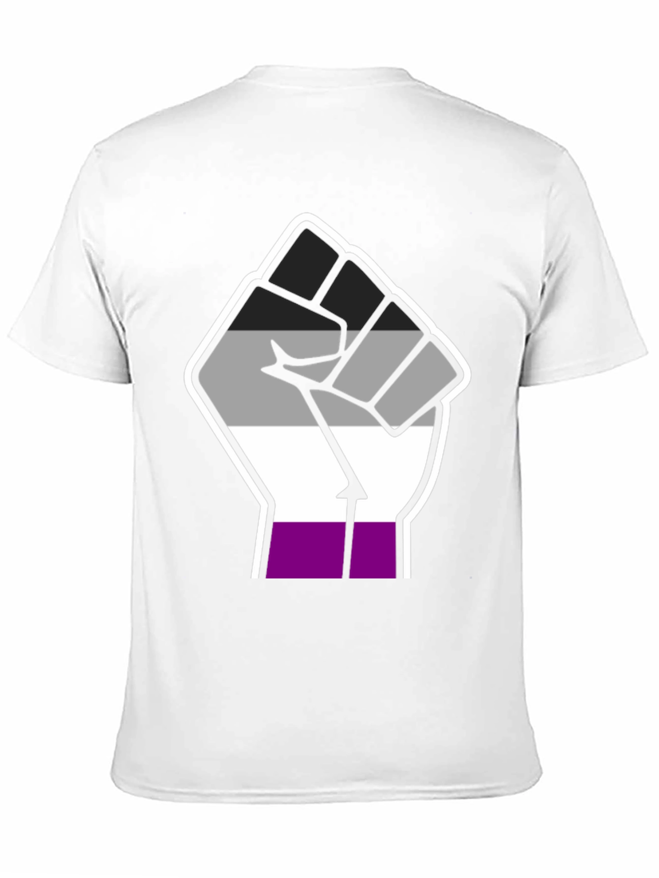 Asexual Pride Fist Black T-Shirt
