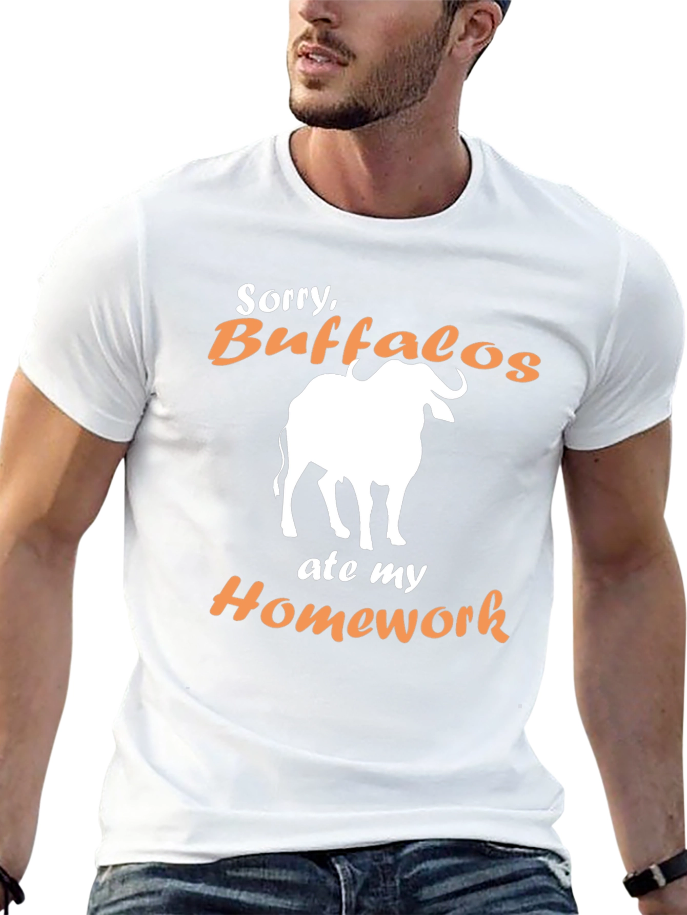 Buffalo Ate My Homework Graphic T-Shirt