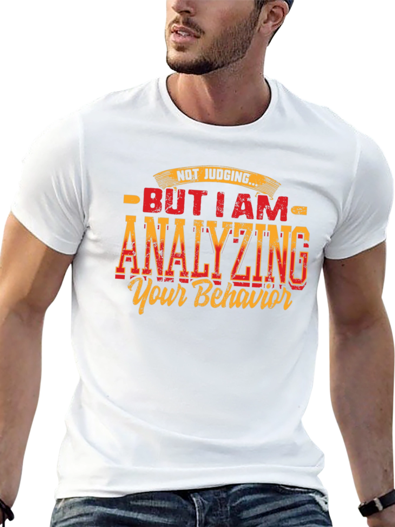 Analyzing Behavior Graphic Tee - Humorous Design