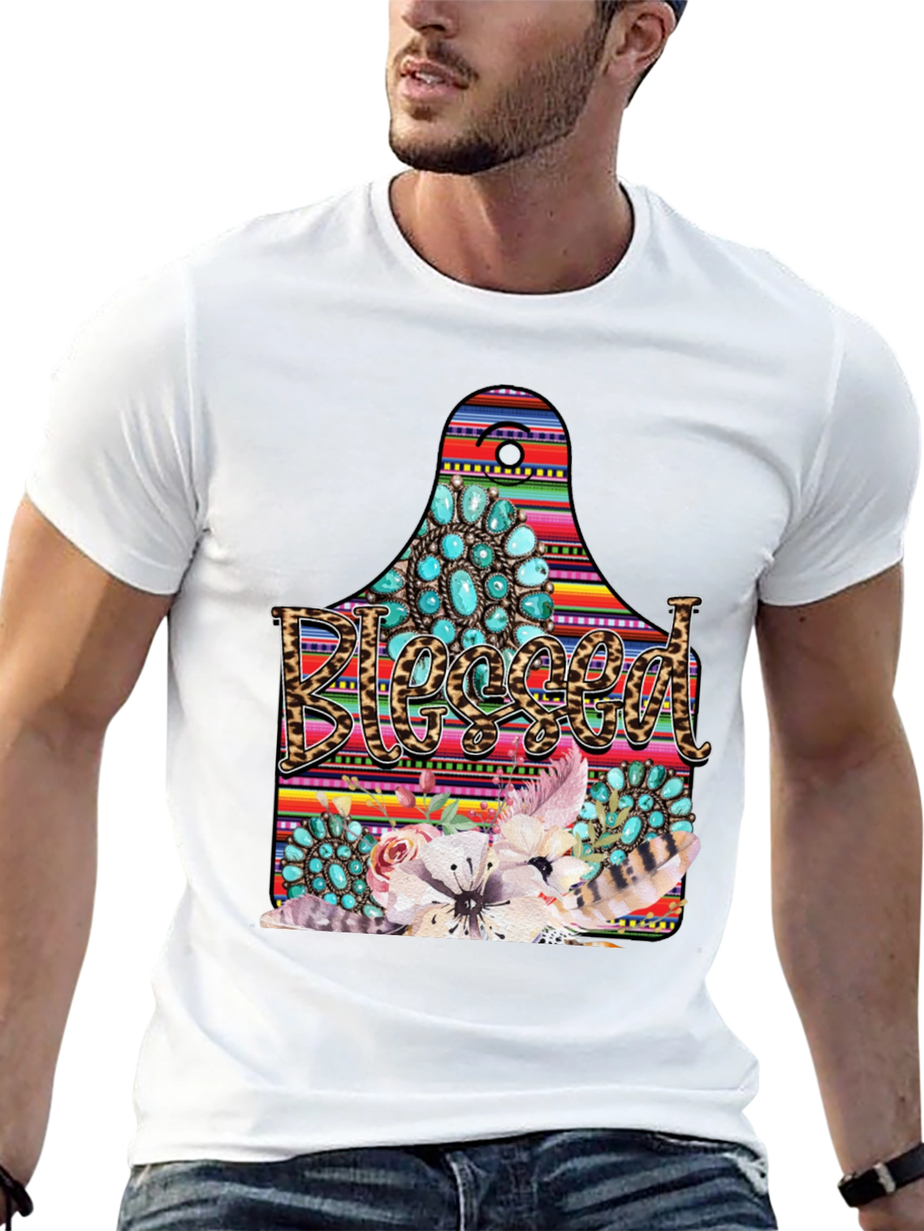 Blessed Western Graphic Tee - Black